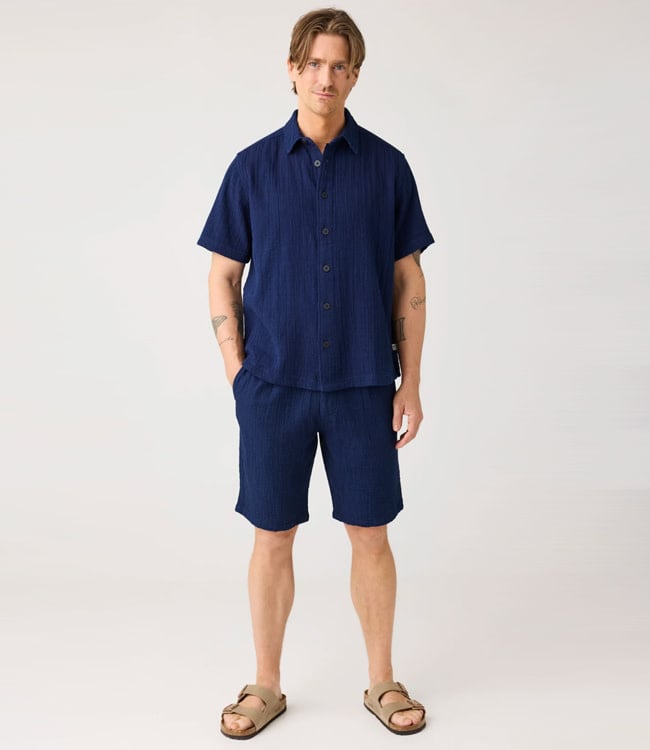 Korte broek van mousseline FINN NAVY biologisch katoen