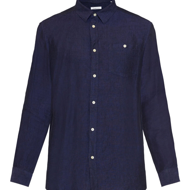 linnen overhemd WAHID TOTAL ECLIPSE garment dyed KCA