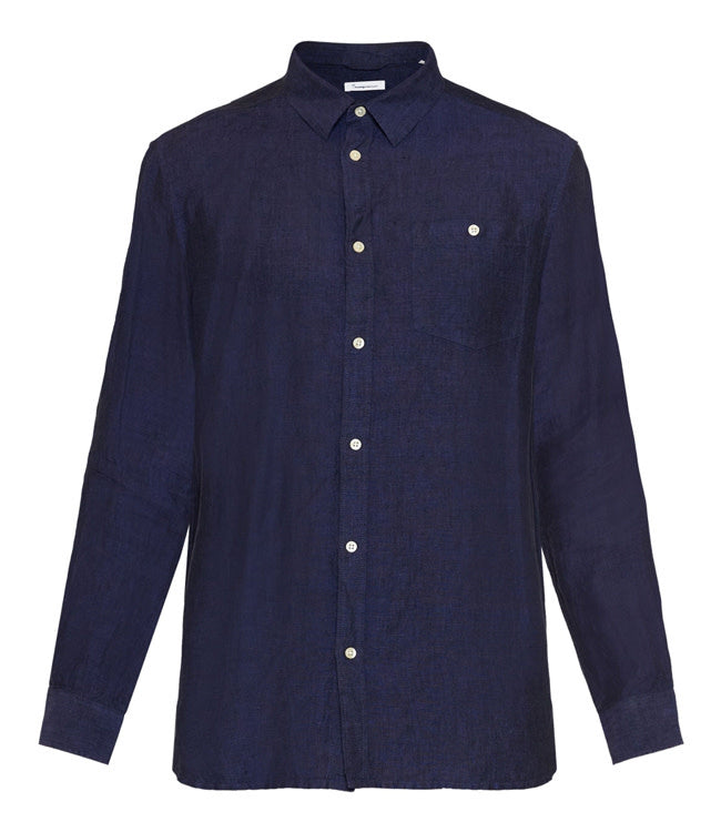 linnen overhemd WAHID TOTAL ECLIPSE garment dyed KCA
