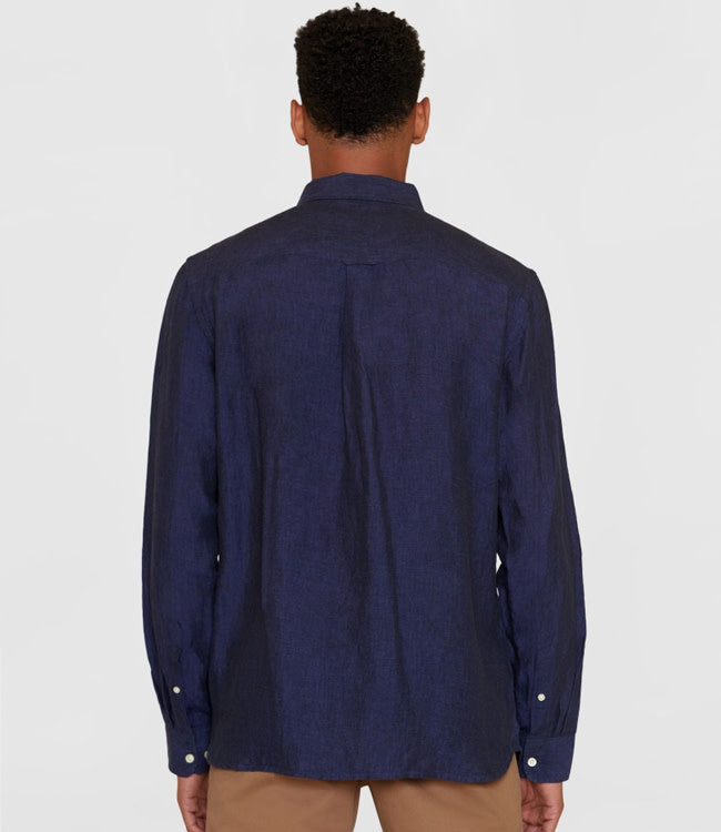linnen overhemd WAHID TOTAL ECLIPSE garment dyed KCA