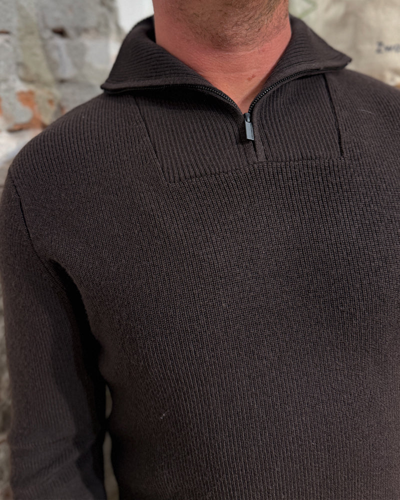 Wollen schipperstrui GEER CHOCO 100% merino KCA