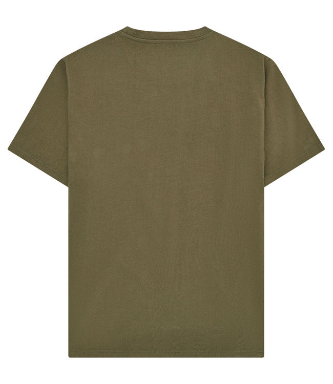 Shirt met borduursel KANE OLIVE biologisch katoen KCA