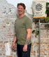 T-shirt met print TIM SKETCH OWL OLIVE biologisch katoen KCA