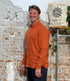 linnen overhemd WAHID BRICK garment dyed KCA