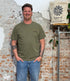Shirt met borduursel KANE OLIVE biologisch katoen KCA