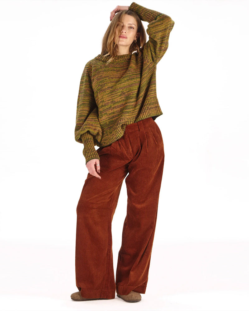 KOMODO corduroy broek LOLA CHESTNUT biologisch katoen