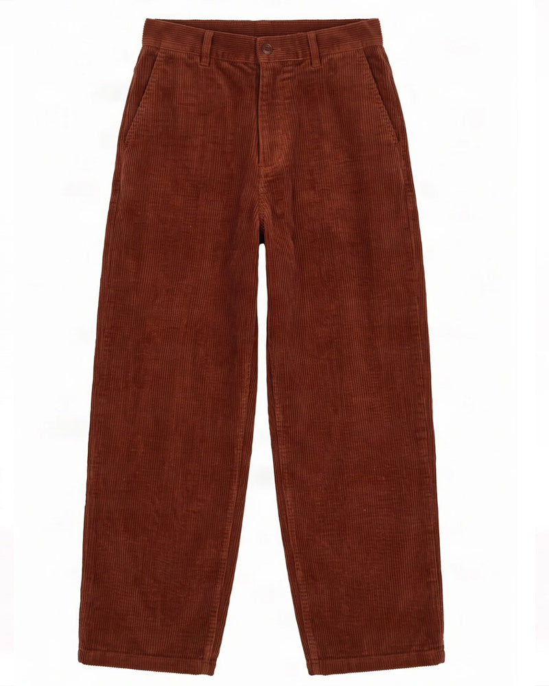 KOMODO wijde corduroy broek WAYNE CHESTNUT biologisch katoen