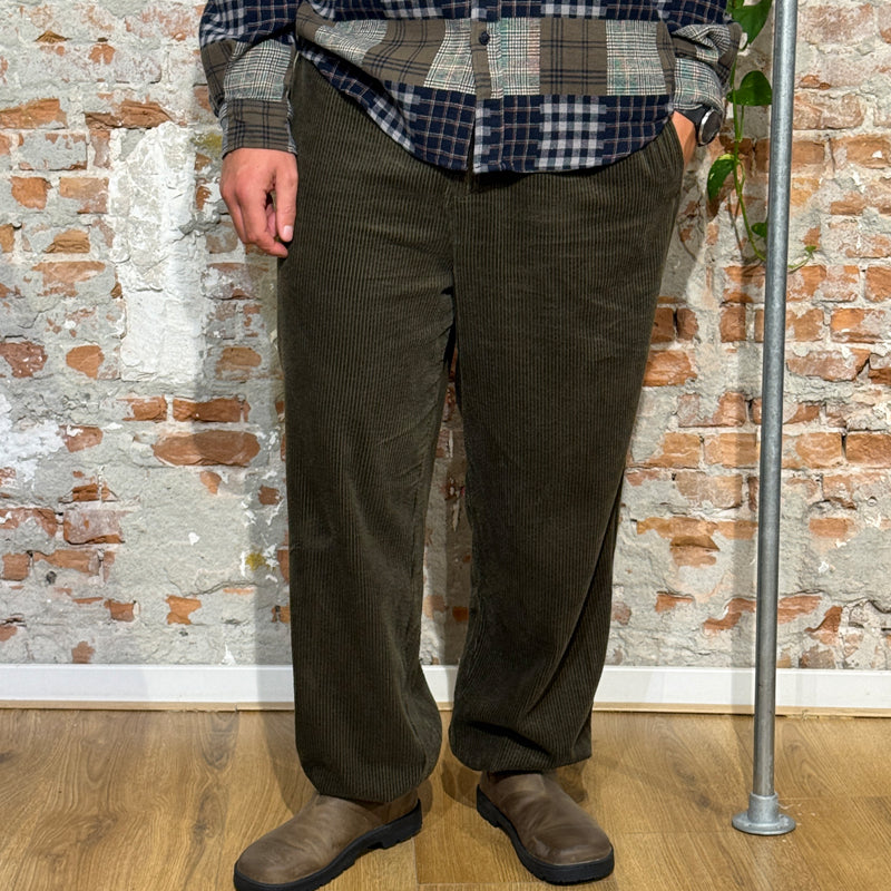 KOMODO wijde corduroy broek WAYNE KHAKI biologisch katoen