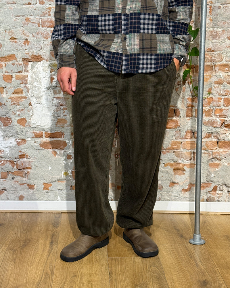 KOMODO wijde corduroy broek WAYNE KHAKI biologisch katoen