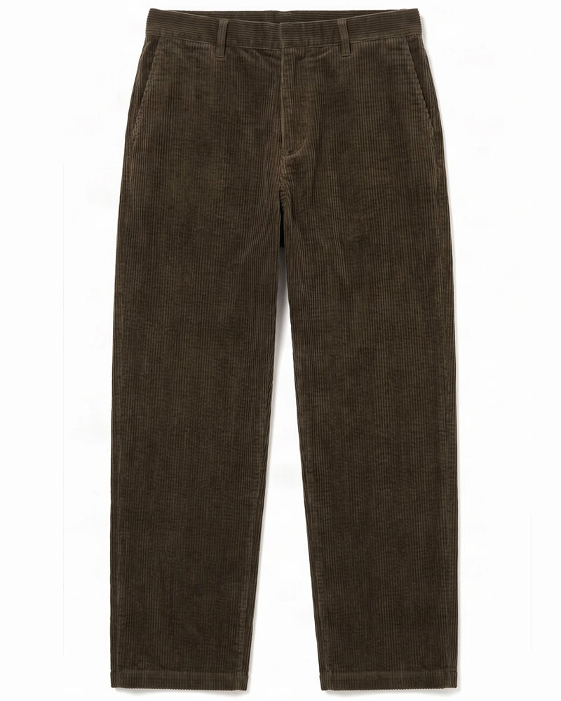 KOMODO wijde corduroy broek WAYNE KHAKI biologisch katoen