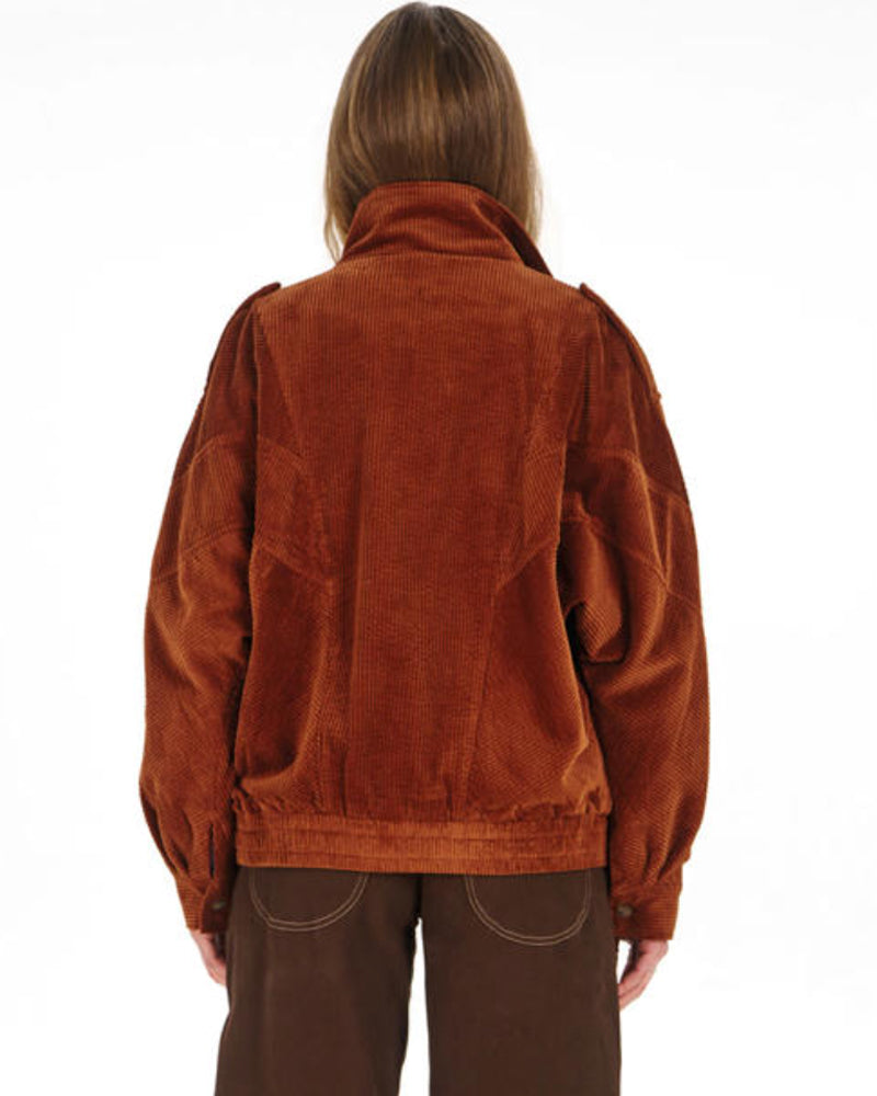 KOMODO Blousonjacke Stickerei LOTUS BLACK Bio-Baumwolle