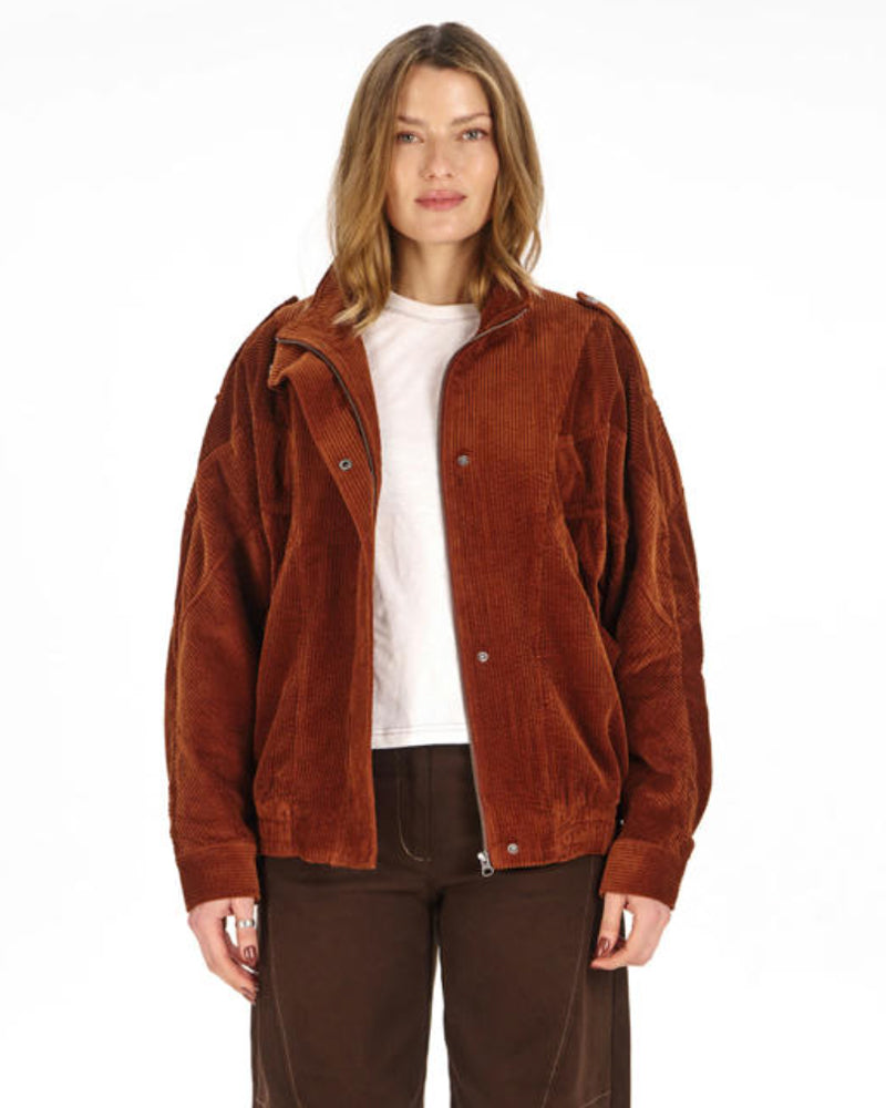 KOMODO Blousonjacke Stickerei LOTUS BLACK Bio-Baumwolle