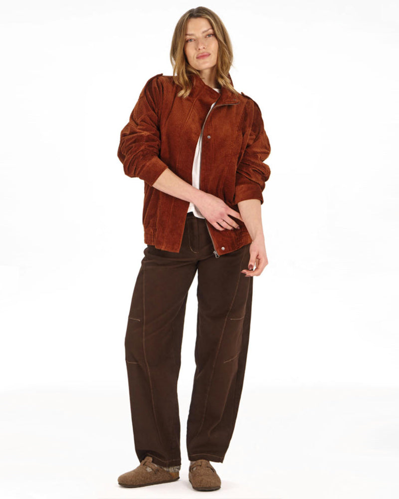 KOMODO Blousonjacke Stickerei LOTUS BLACK Bio-Baumwolle