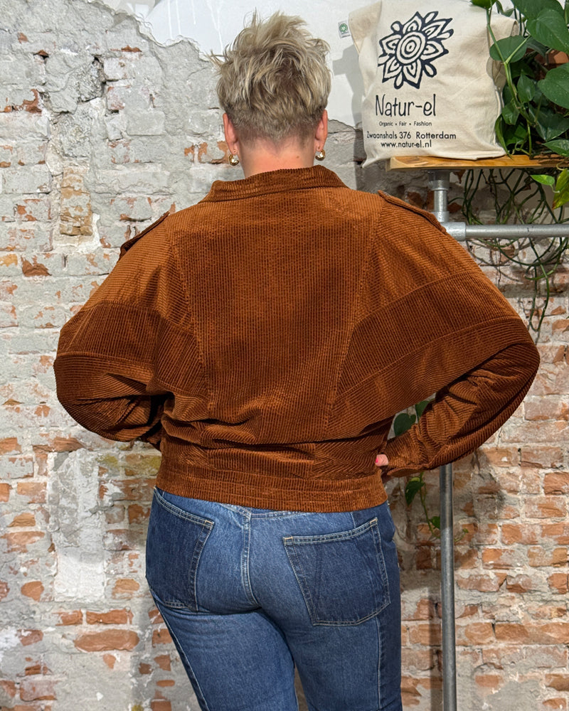 KOMODO HATTIE CHESTNUT organic cotton corduroy jacket