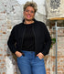 KOMODO broderie blouson jas LOTUS BLACK biologisch katoen