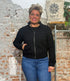 KOMODO broderie blouson jas LOTUS BLACK biologisch katoen