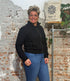 KOMODO broderie blouson jas LOTUS BLACK biologisch katoen
