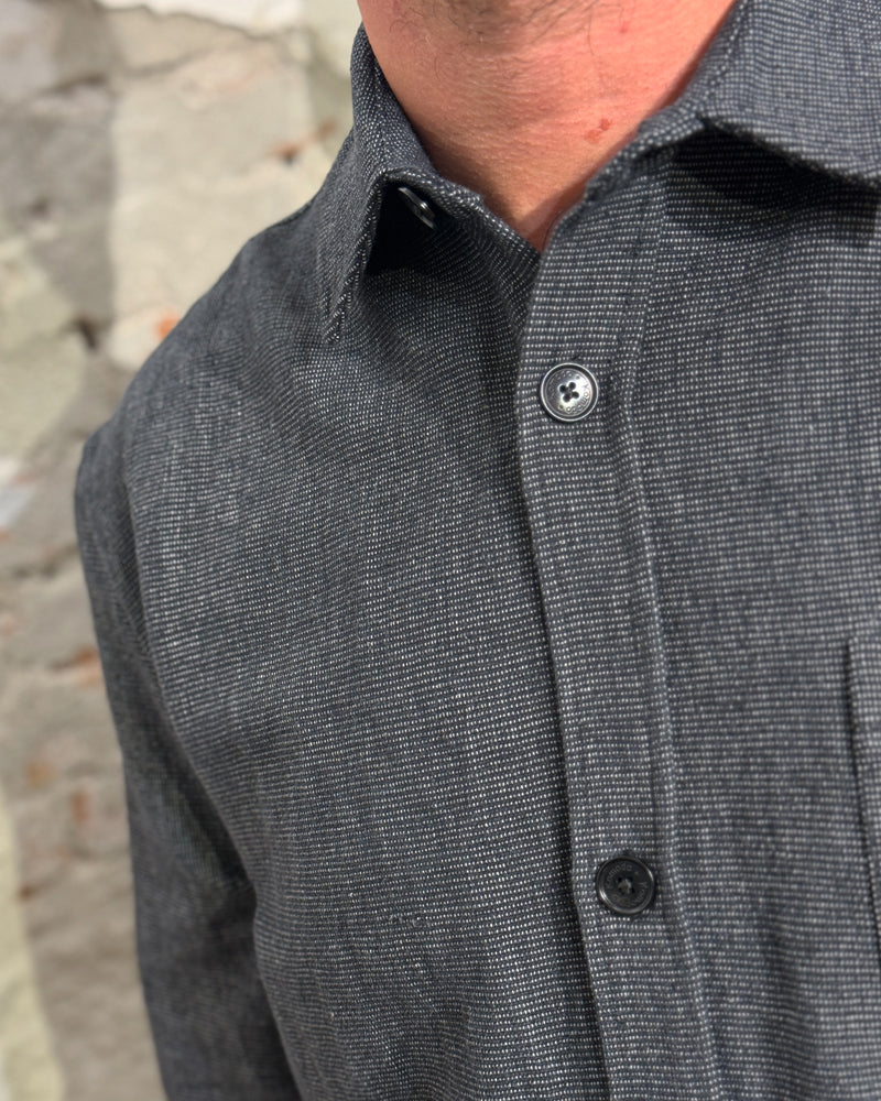 KOMODO overshirt SHANTI CHARCOAL handwoven bio katoen