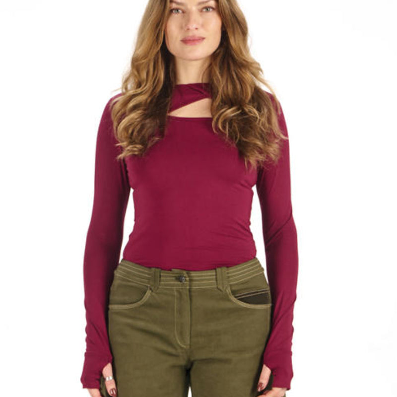 KOMODO top met cut out CHAI WINE van modal