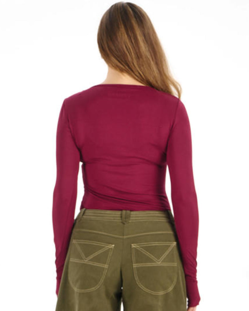 KOMODO top met cut out CHAI WINE van modal