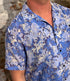 KOMODO korte mouw overhemd SPINDRIFT BLUE tencel linnen