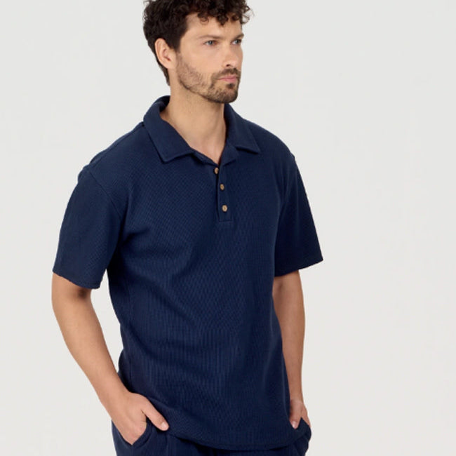 KOMODO polo shirt IVER WAFFLE van biologisch katoen