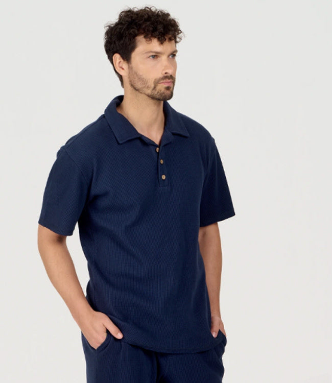 KOMODO polo shirt IVER WAFFLE van biologisch katoen