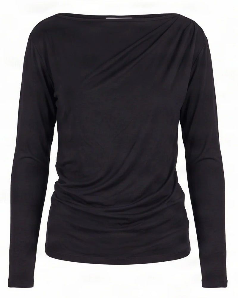 KOMODO Top mit Schleife FOX BLACK aus Modal
