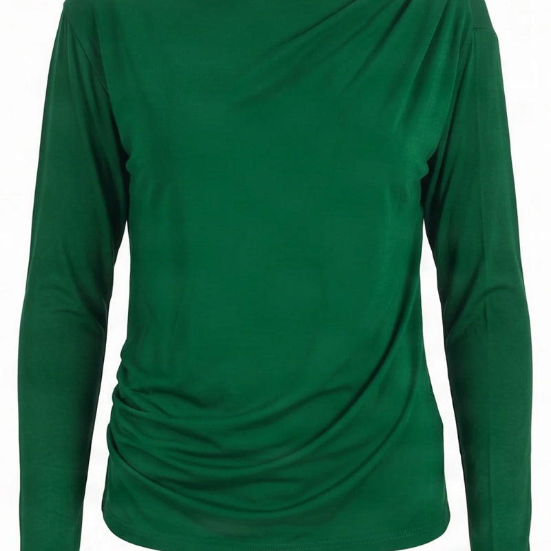 KOMODO top met plooien ETERNAL GREEN van modal