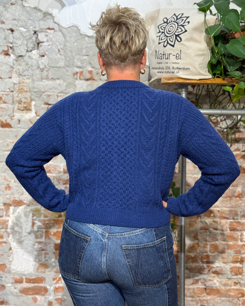 KOMODO wool cardigan CHARLIE COBALT 100% lambswool