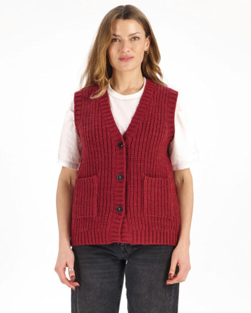 KOMODO wollen Spencer INDI ROT 100% Lammwolle
