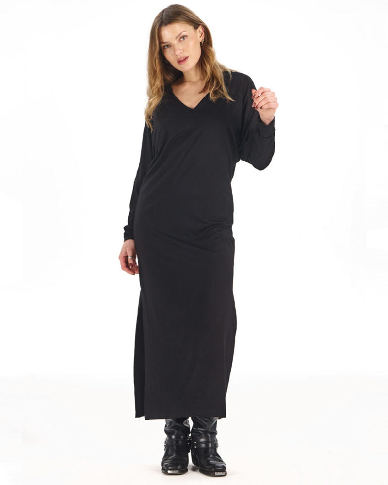 KOMODO Kleid mit offenem Rücken BESS STRIPE aus Bio-Baumwolle