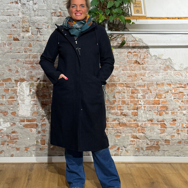LANGERCHEN lange wollen trenchcoat MILPORT CARBON