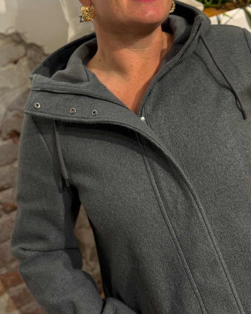 LANGERCHEN lange wollen trenchcoat MILPORT PLATINUM