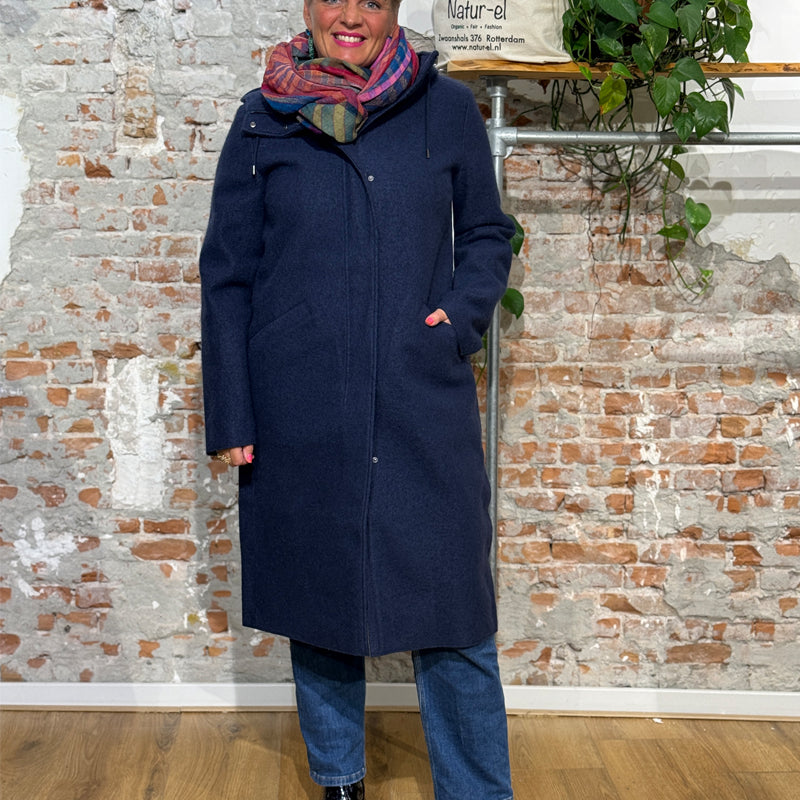 LANGERCHEN langer Woll-Trenchcoat MILPORT WALNUT