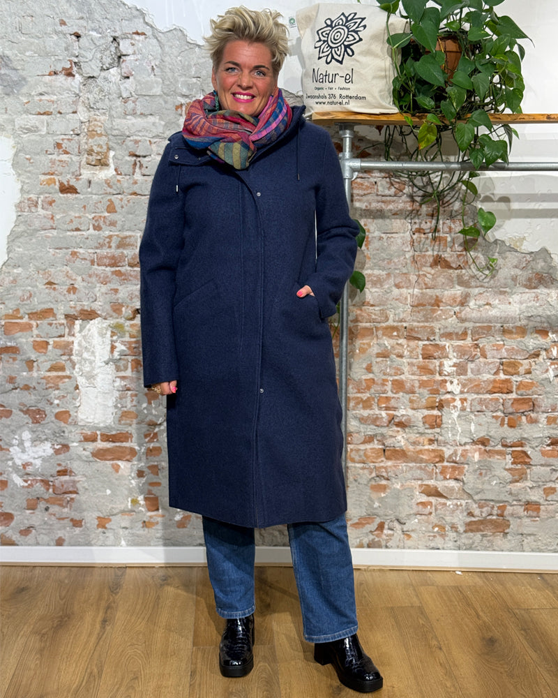LANGERCHEN langer Woll-Trenchcoat MILPORT WALNUT
