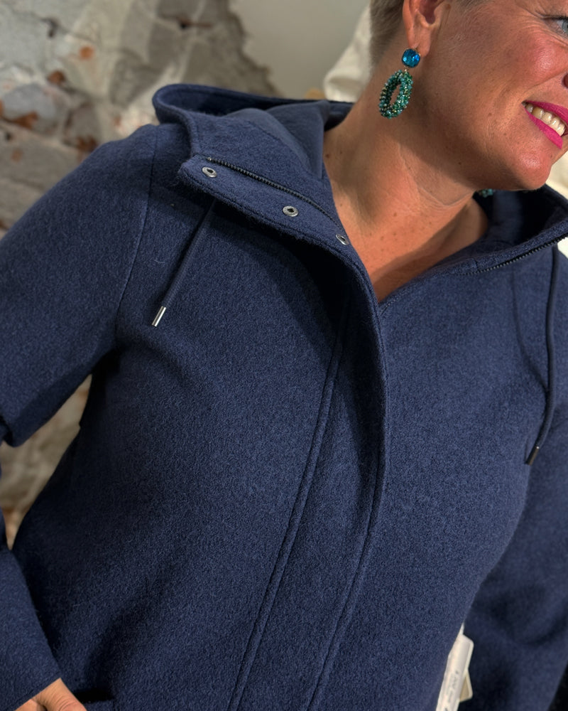 LANGERCHEN langer Woll-Trenchcoat MILPORT WALNUT