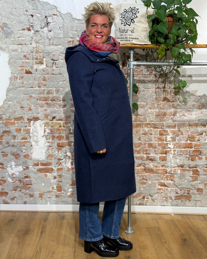 LANGERCHEN langer Woll-Trenchcoat MILPORT WALNUT