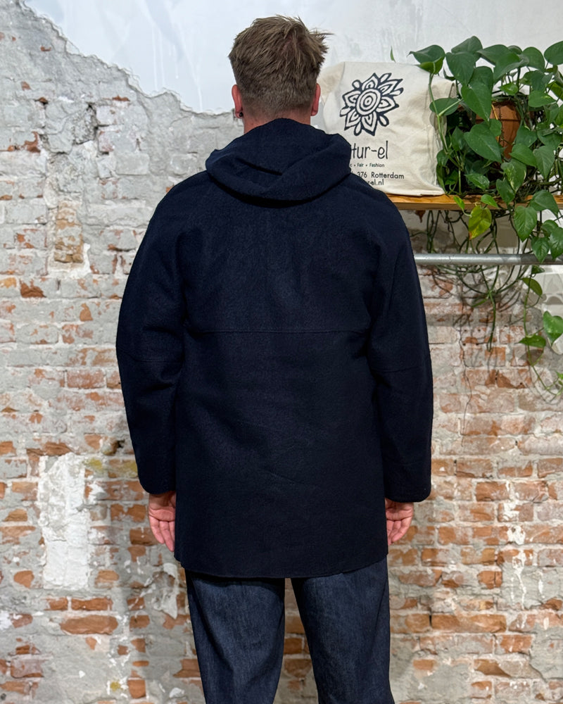 LANGERCHEN wollen parka jas voor heren DENIZ NIGHT