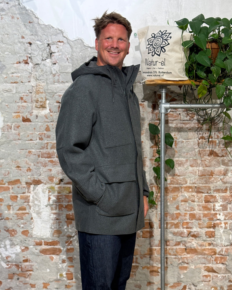 LANGERCHEN wollen Parkajacke für Herren STRAITON NAVY