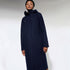 LANGERCHEN lange wollen trenchcoat MILPORT NAVY