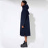 LANGERCHEN lange wollen trenchcoat MILPORT NAVY