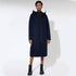 LANGERCHEN lange wollen trenchcoat MILPORT NAVY