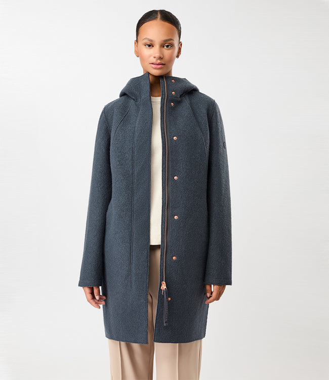 LANGERCHEN wollen parka jas RISANA GRAPHITE