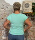 LANIUS hennep shirt RONJA MINT met diepe hals