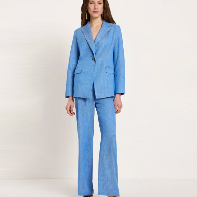 LANIUS blazer EDITH LAPIS biologisch katoen linnen