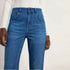 LANIUS bootcut jeans AMY MID BLUE van biologisch katoen