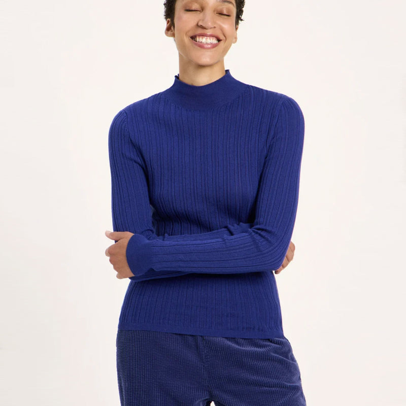 LANIUS Rollkragenpullover mit Print ROSA ANIMAL Tencel und Biobaumwolle