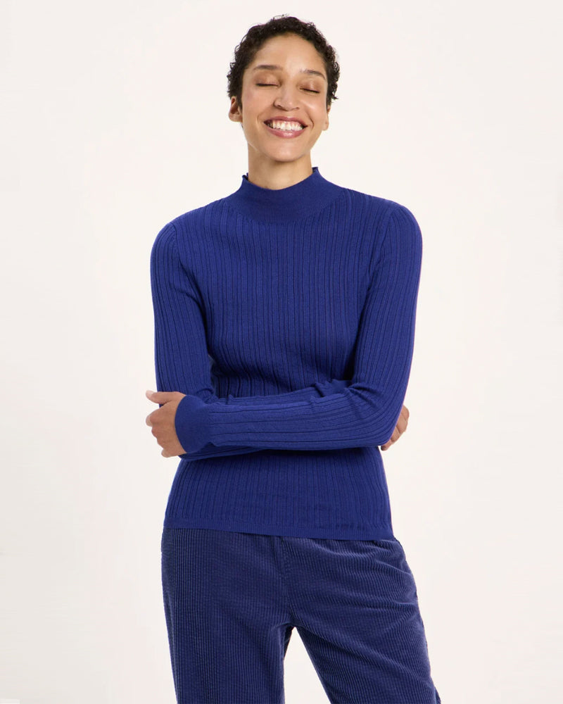 LANIUS Rollkragenpullover mit Print ROSA ANIMAL Tencel und Biobaumwolle