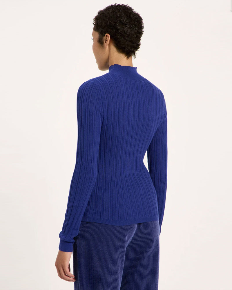 LANIUS Rollkragenpullover mit Print ROSA ANIMAL Tencel und Biobaumwolle